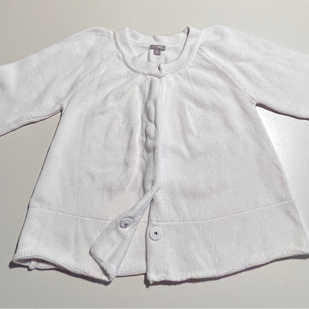 White Kids Cardigan Sweater